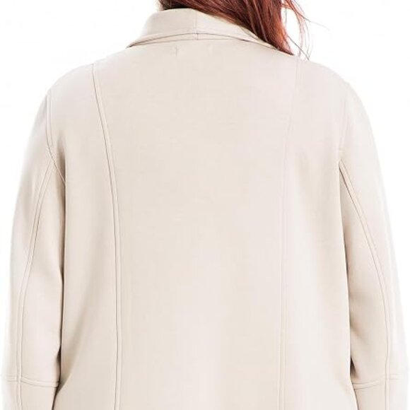 EUC Max Studio Women's Scuba Drape Front Jacket Size 3X (Light tan) - Picture 5 of 5